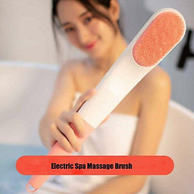 Bàn chải tắm điện cho cơ thể Massage Bàn chải tắm mềm dài tay cầm spa massage công cụ tẩy tế bào chết cho nam giới chăm sóc da