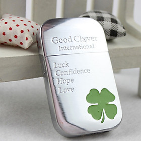 Mua Vỏ Hột Quẹt Bật Lửa Gas BD-311-4 Thiết Kế Đẹp Độc Lạ Hình Cỏ 4 Lá