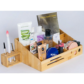 Mua Kệ Khay Đựng Mỹ Phẩm Bằng Tre Sang Trọng  Cao Cấp- SNF Bamboo and craft