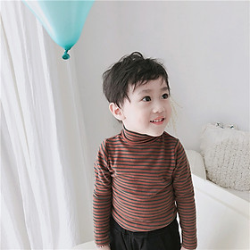 Áo thun cotton cổ cao cho bé trai bé gái, chất dày dặn ấm | MA07
