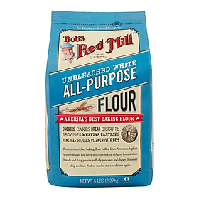 Bột mì đa dụng không tẩy 2.27kg - Bob's Red Mill (Unbleached All Purpose Flour)