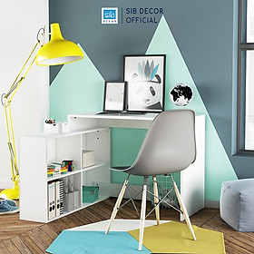 Mua Bàn Góc Chữ L SIB Decor  Chân Bàn Thiết Kế Tủ 4 Ngăn Linh Động Trái Phải BLV83