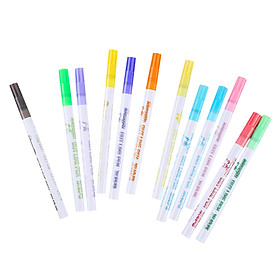 Fashion Highlighter Pen Durable Comfortable Portable Delicate Double Line Fluorescent Marker Pen Student Stationery 12