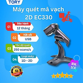 Mua Máy quét mã siêu thị  nhà sách  shop 2D EC330. Máy quét cầm tay  siêu nhạy  kết nối đọc 1D 2D  HÀNG CHÍNH HÃNG 