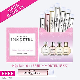 Bộ Nước Hoa IMMORTEL Mini 6 +1 Free No777 chai xức 2ml - Eau De Parfum