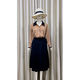 Chân váy xếp ly kèm khoen thời trang