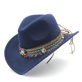 Thời trang Trẻ Em Len Hollow Mũ Cao Bồi Miền Tây Tua Trẻ Em Vành Đai Cô Gái Jazz Cowgirl Sombrero Cap Kích Thước 52-54 CM cho 4-8 Năm