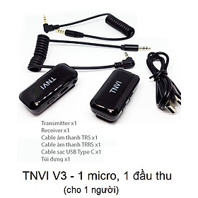 Mua Micro Thu Âm Cài Áo Không Dây TNVI V3 Cho 1 Người/2 Người  Mic Livestream  Thiết Bị Thu Âm Thanh Chất Lượng Cao
