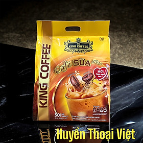 Hình ảnh Cà Phê Sữa Hòa Tan 3IN1 KING COFFEE - Túi 50 gói x 24g