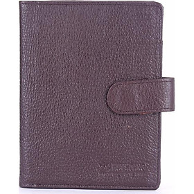 Ví đựng Passport Huy Hoàng bấm nút màu nâu-HT9109