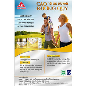 cao uống ĐƯƠNG QUY TRƯỜNG SINH- bồi bổ khí huyết, tăng cường hệ miễn dịch