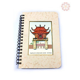Sổ tay giấy xoắn nghệ thuật Văn Miếu Quốc Tử Giám size 10.7x16cm
