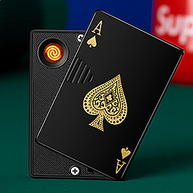 Bật Lửa Điện Hình Lá Bài – Sạc Điện