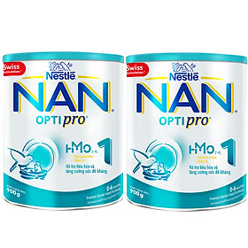Combo 2 Lon Sữa Bột Nestlé NAN OPTIPRO 1 HMO Lon 900g