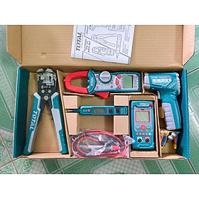 Bộ 5 Dụng Cụ Chuẩn Đoán , Kiểm Tra Điện TOTAL / TOS23026 / Ampe kềm / Kềm tuốt dây thông minh / bút thử điện , nhiệt độ