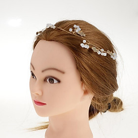 Artificial Bridal Rhinestone Flower Tiara Crown Hairband Wedding Costume