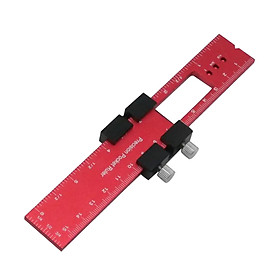 Woodworking Ruler Portable 45 90 Degree Angle Marking Ruler Pocket Ruler Red