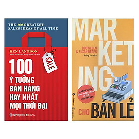 Hình ảnh Combo 2 cuốn sách bán hàng hay nhất: 100 Ý Tưởng Bán Hàng Hay Nhất Mọi Thời Đại +  Marketing Cho Bán Lẻ ( Tặng kèm Bookmark Happy Life)