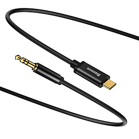 Cáp chuyển đổi Baseus Yiven Type-C male To 3.5 male Audio Cable M01 Black