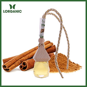 Tinh dầu quế Lorganic treo xe hơi, tủ áo (10ml), Tinh dầu thiên nhiên nguyên chất/ Giảm stress, xua đuổi côn trùng và khử mùi hiệu quả/ Khử mùi tủ quần áo, lưu giữ hương thơm.