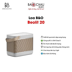 Loa Di Động B&O Beolit 20 Đan Mạch | Công Suất 70W - Pin 37 Giờ - Sạc Không Dây Qi - hàng chính hãng