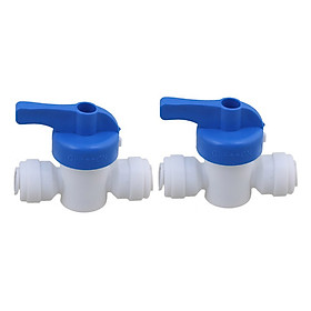 Bộ 2 van khóa 2 đầu dây 6mm nối nhanh dùng lắp lọc nước, dàn tưới cây, bể thủy sinh, cá cảnh, bán cạn