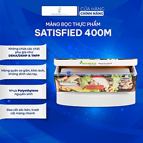 Màng Bọc Đồ Ăn SATISFIED HOÀNG CHÂU PLASTIC 30 x 400M Dùng Được Cho Lò Vi Sóng Không Chứa Phụ Gia Độc Hại