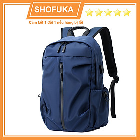 Ba Lô Nam Nữ Cao Cấp Đi Làm Công Sở, Du Lịch, Phong Cách Đơn Giản và Thời Trang, Chống Nước, Chống Xước - Xanh Dương