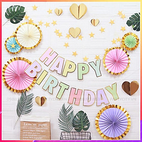Mua Dây Chữ HAPPY BIRTHDAY bằng giấy treo trang trí tiệc sinh nhật tại nhà