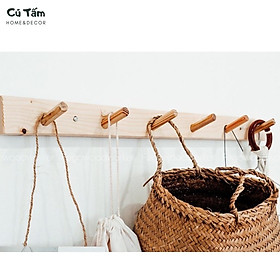 Mua Móc treo quần áo gỗ gắn tường  Thanh treo đồ đa năng  móc túi xách  áo khoác cửa ra vào