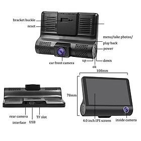 Mua Camera hành trình ô tô 3 mắt camera  màn hình 4 inh full HD  ghi hình đa chiều  có chế độ ghi đè kèm thẻ nhớ 32G