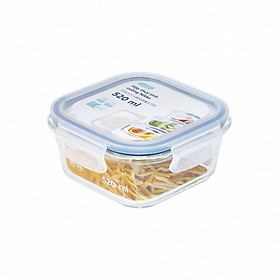 HỘP ĐỰNG THỰC PHẨM THỦY TINH VUÔNG INOCHI 520ML