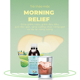 TRÀ THẢO MỘC GIẢI RƯỢU BỔ GAN HERBIO MORNING RELIEF - xóa tan cảm giác mệt mỏi, đau đầu sau khi dùng rượu bia, giảm tác hại của rượu bia lên gan, lấy lại năng lượng cho cơ thể - CHAI 100ML