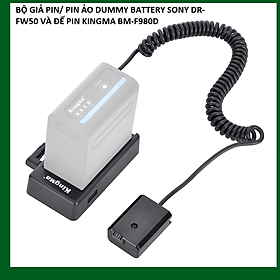 Mua BỘ GIẢ PIN/ PIN ẢO DUMMY BATTERY NP-FW50 VÀ ĐẾ PIN KINGMA BM-F980D  - HÀNG CHÍNH HÃNG