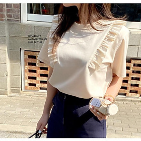 Q330420 ÁO KIỂU NỮ NGẮN TAY THIẾT KẾ