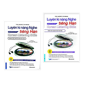 Combo Luyện Kĩ Năng Nghe Tiếng Hàn ( Dành Cho Người Mới Bắt Đầu +  Dành Cho Trình Độ Trung Cấp) + CD - Bản Quyền