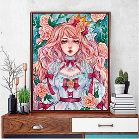 Mua Tranh sơn dầu số hoá tự tô đã căn sẵn khung 40x50 cm (painting by number) - Aurora