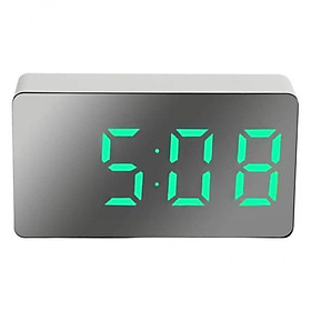 2X Digital Alarm Clock Large Date Snooze Time 3'' Table Clocks Decoration Green