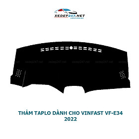 Thảm Taplo dành cho xe Vinfast VF E34 2022 chất liệu Nhung, da Carbon, da vân gỗ