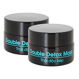 Combo 2 mặt nạ thải độc Double Detox Mask bùn khoáng than hoạt tính làm sạch, ngừa mụn