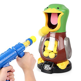 Bộ đồ chơi trẻ em bắn bóng chú vịt Duck (1 chú vịt chứa bóng, 2 súng bắn, 24 quả bóng cao su)