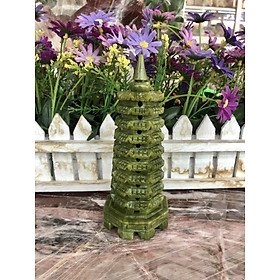 Tháp văn xương 9 tầng đá ngọc Ấn Độ cầu công danh tài lộc