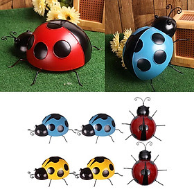 6Pcs Lovely Ladybird Figurine Garden Ladybug Decor Ornaments for Kids Room