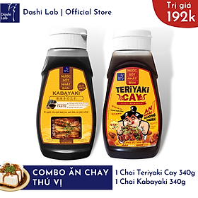 Combo Ăn chay thú vị 1 chai Kabayaki 340g, 1 chai Teriyaki Cay 340g -