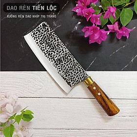 Dao Chặt Thái nhà bếp Rèn Từ Thép Nhíp ô tô Dập Vân 2 Mặt Cao Cấp - Cán Cẩm Chỉ Khâu Đồng loại tốt