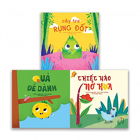Bộ 03 cuốn "Có một truyện cổ mới" dành cho bé 0-6 tuổi : Cây tre rụng đốt - Chiếc mào nở hoa - Quả để dành (Làm mới từ truyện Cây tre rụng đốt , Sự tích hoa mào gà, Tấm Cám)