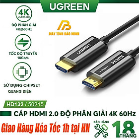 Mua Cáp HDMI 15M chuẩn 2.0 sợi quang hỗ trợ 4K/60Hz Ugreen 50215 - Hàng Chính Hãng
