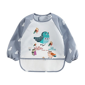 Art Smock Apron with Pocket Baby Waterproof Sleeved Bib for Toddlers Infants