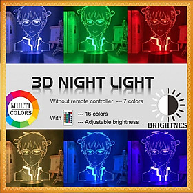 Mua Đèn ngủ Led 3D Saiki Kusuo no Psi-nan Đèn Ngủ Trang Trí Phòng Ngủ Nhiều Màu Sắc Nightlight Anime