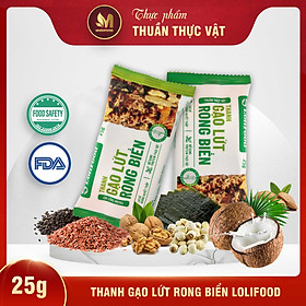 Thanh Gạo Lứt Rong Biển Lolifood 250g 10 gói x 25g